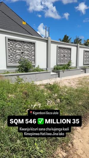 Kiwanja kinauzwa Kigamboni, Dar Es Salaam sqm 546