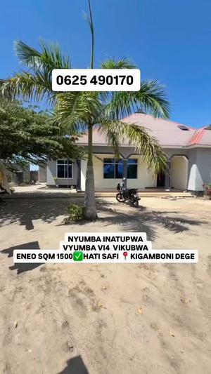 Nyumba ya vyumba vinne inauzwa Kigamboni Dege, Dar Es Salaam (1500 sqm) Nyumba ya vyumba vinne inauzwa Kigamboni Dege, Dar Es Salaam (1500 sqm)