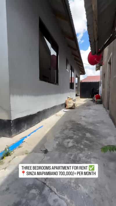 Apartment ya vyumba vitatu inapangishwa Sinza Mapambano, Dar Es Salaam