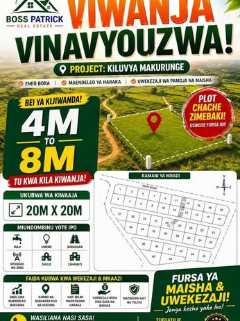 Plots for sale in Kiluvya, Pwani sqm 400