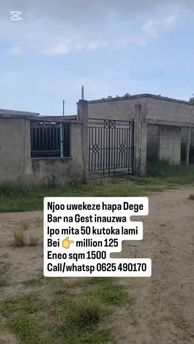 Kiwanja (Commercial Plot) kinauzwa Kigamboni Dege Mchikichini, Dar Es Salaam (1500 sqm)