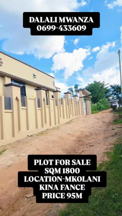 Kiwanja kinauzwa Mkolani, Mwanza (1800 sqm)