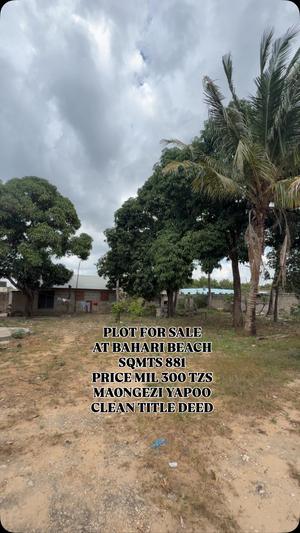 Plot for sale in Bahari Beach, Dar Es Salaam sqm 881 Plot for sale in Bahari Beach, Dar Es Salaam sqm 881