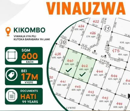 Kiwanja kinauzwa Kikombo, Dodoma sqm 1200