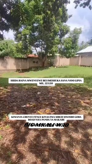 Plot for sale in Mbezi Njia Panda Ya Makabe, Dar Es Salaam sqm 400 Plot for sale in Mbezi Njia Panda Ya Makabe, Dar Es Salaam sqm 400