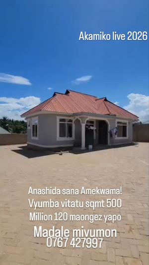 Nyumba ya vyumba vitatu inauzwa Madale Mivumoni, Dar Es Salaam (500 sqm)