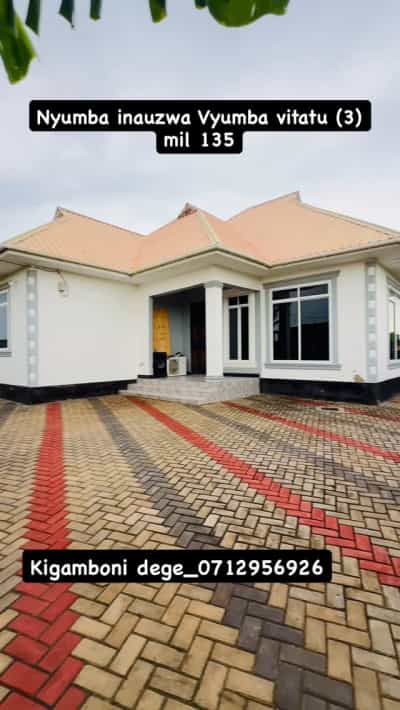 Nyumba ya vyumba vitatu inauzwa Dege Kigamboni, Dar Es Salaam (1000 sqm)