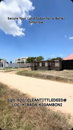 Kiwanja kinauzwa Kibada Kigamboni, Dar Es Salaam (900 sqm) Kiwanja kinauzwa Kibada Kigamboni, Dar Es Salaam (900 sqm)