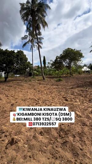 Kiwanja kinauzwa Kisota, Dar Es Salaam (3800 sqm) Kiwanja kinauzwa Kisota, Dar Es Salaam (3800 sqm)