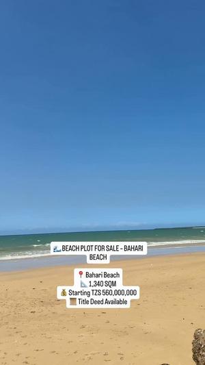 Beach Plot for Sale in Bahari Beach, Dar Es Salaam (1340 sqm) Beach Plot for Sale in Bahari Beach, Dar Es Salaam (1340 sqm)