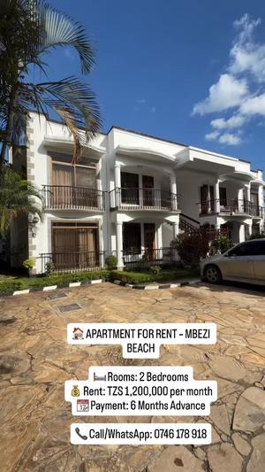 2 Bedrooms House/Apartment for Rent in Mbezi Beach, Dar Es Salaam