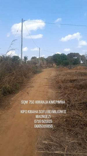 Kiwanja kinauzwa Kibaha Sofu, Pwani (750 sqm) Kiwanja kinauzwa Kibaha Sofu, Pwani (750 sqm)