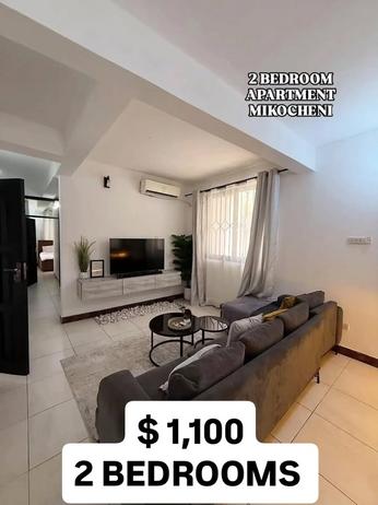 Apartment (Furnished) ya vyumba viwili inapangishwa Mikocheni, Dar Es Salaam