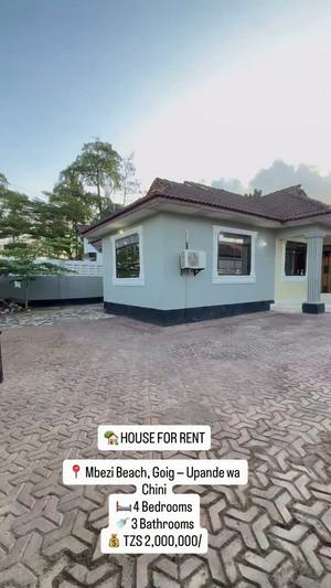 4 Bedrooms House for Rent in Mbezi Beach, Dar Es Salaam
