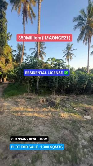 Kiwanja kinauzwa Changanyikeni, Dar Es Salaam (1300 sqm)