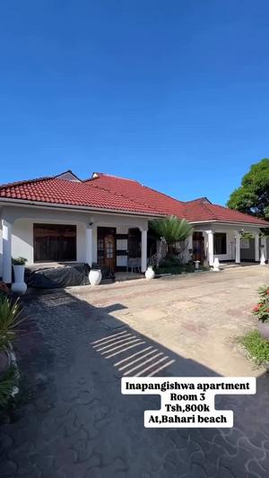 Apartment ya vyumba vitatu inapangishwa Bahari Beach, Dar Es Salaam