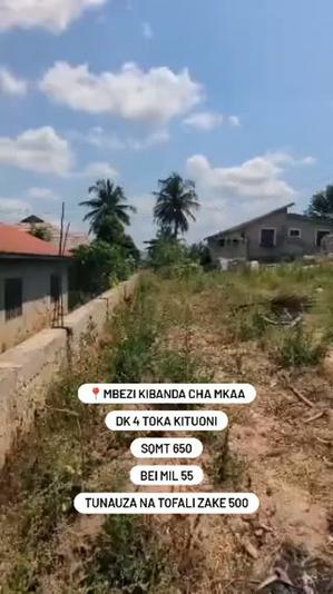 Residential Plot for Sale in Mbezi Kibanda Cha Mkaa, Dar Es Salaam (650 sqm) Residential Plot for Sale in Mbezi Kibanda Cha Mkaa, Dar Es Salaam (650 sqm)