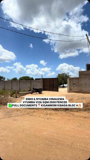 Residential/Commercial Plot for Sale in Kigamboni Kibada Block 4, Dar Es Salaam (2000 sqm)