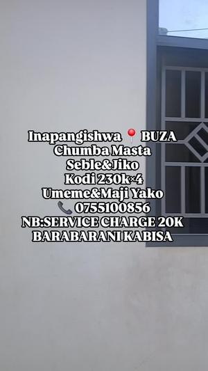 Nyumba ya chumba kimoja inapangishwa Buza, Dar Es Salaam Nyumba ya chumba kimoja inapangishwa Buza, Dar Es Salaam