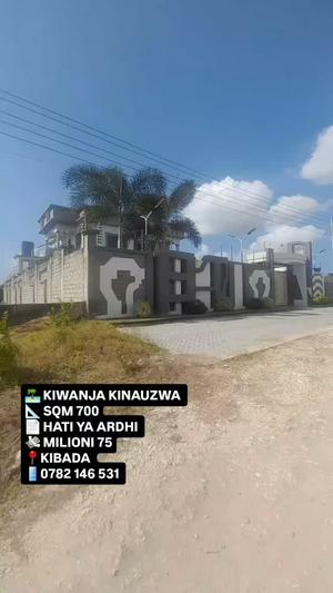 Plot for sale in Kigamboni Kibada, Dar Es Salaam sqm 700