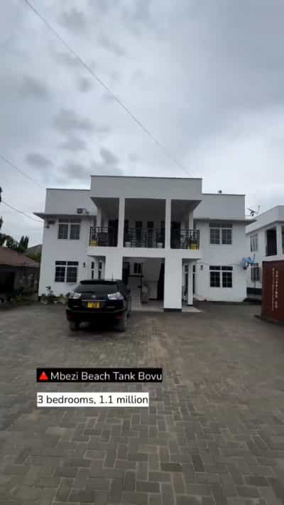 Apartment ya vyumba vitatu inapangishwa Mbezi Beach Tangi Bovu, Dar Es Salaam