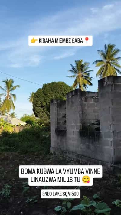 Nyumba ya vyumba vinne inauzwa Kibaha Miembe Saba, Pwani (500 sqm)