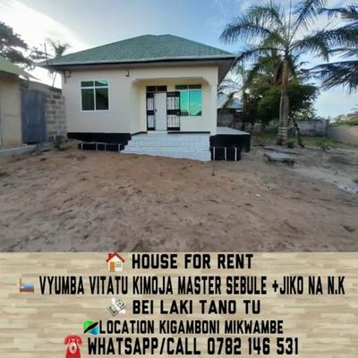 Nyumba ya vyumba vitatu inapangishwa Kigamboni Mikwambe, Dar Es Salaam Nyumba ya vyumba vitatu inapangishwa Kigamboni Mikwambe, Dar Es Salaam