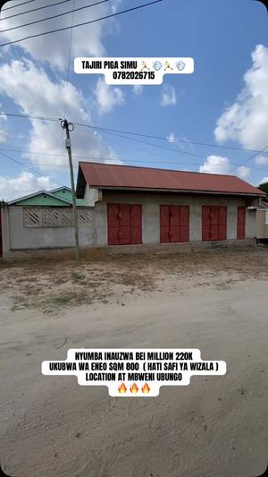 Nyumba inauzwa Mbweni Ubungo, Dar Es Salaam (800 sqm) Nyumba inauzwa Mbweni Ubungo, Dar Es Salaam (800 sqm)