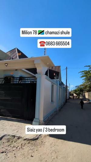 Nyumba ya vyumba vitatu inauzwa Mbagala Chamazi, Dar Es Salaam