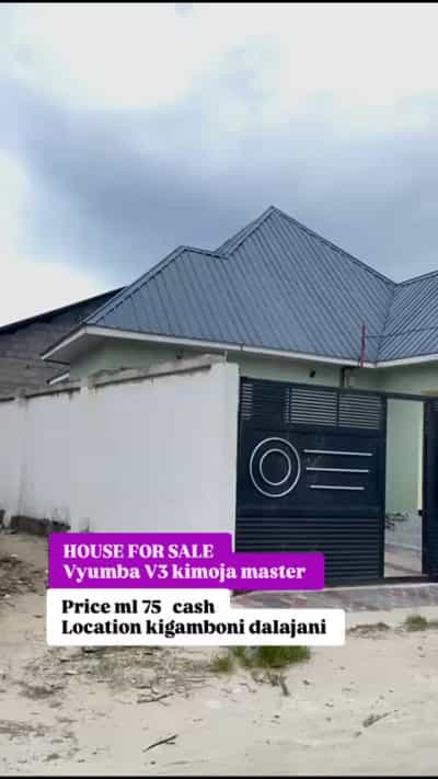 Nyumba ya vyumba vitatu inauzwa KIGAMBONI DALAJANI, Dar Es Salaam (400 sqm)