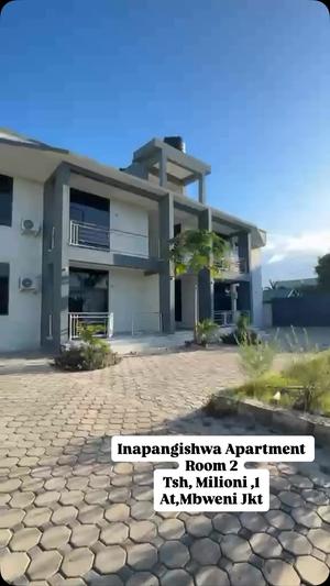 Apartment ya vyumba viwili inapangishwa Mbweni Jkt, Dar Es Salaam