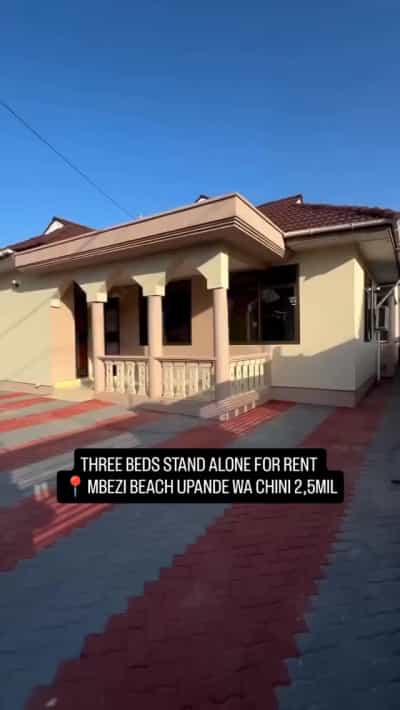 Apartment ya vyumba vitatu inapangishwa Mbezi Beach Upande Wa Chini, Dar Es Salaam