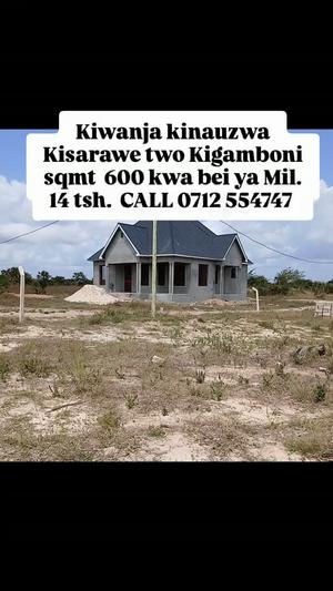 Kiwanja kinauzwa Kisarawe Two, Pwani (600 sqm)