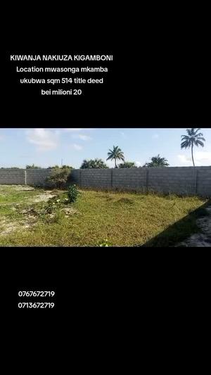 Plot for sale in Mwasonga, Dar Es Salaam sqm 514 Plot for sale in Mwasonga, Dar Es Salaam sqm 514