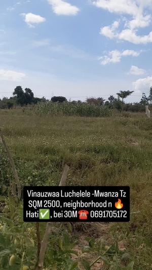 Kiwanja kinauzwa Luchelele, Mwanza sqm 2500