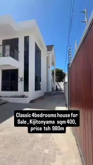 Nyumba ya vyumba vinne inauzwa Kijitonyama, Dar Es Salaam (400 sqm)