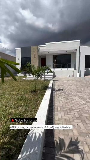 Nyumba ya vyumba vitatu inauzwa Goba Lastanza, Dar Es Salaam (600 sqm)