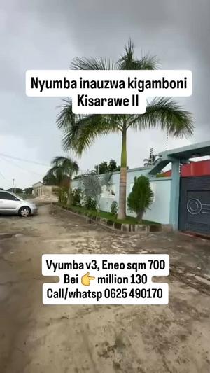 Nyumba ya vyumba vitatu inauzwa Kigamboni Kisarawe Ii, Dar Es Salaam (700 sqm)