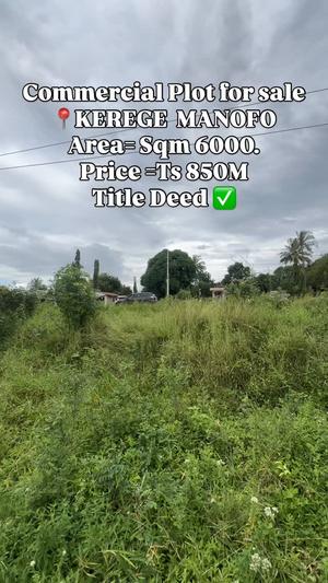 Kiwanja kinauzwa Kerege Manofu, Pwani sqm 5880