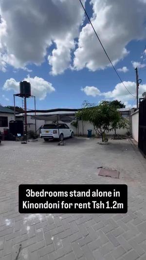 Nyumba ya vyumba vitatu inapangishwa Kinondoni, Dar Es Salaam