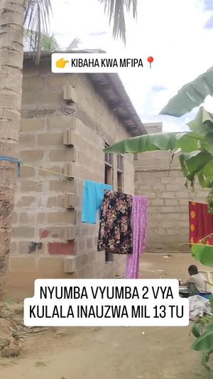 Nyumba ya vyumba viwili inauzwa Kibaha Kwa Mfipa, Pwani