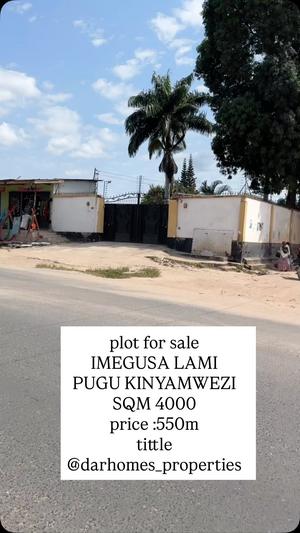 Plot for sale in Pugu Kinyamwezi, Dar Es Salaam sqm 4000 Plot for sale in Pugu Kinyamwezi, Dar Es Salaam sqm 4000
