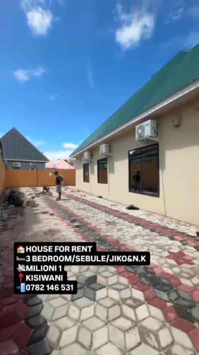 Nyumba ya vyumba vitatu inapangishwa Kigamboni Kisiwani, Dar Es Salaam