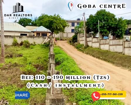 Kiwanja kinauzwa Goba Centre, Dar Es Salaam Kiwanja kinauzwa Goba Centre, Dar Es Salaam