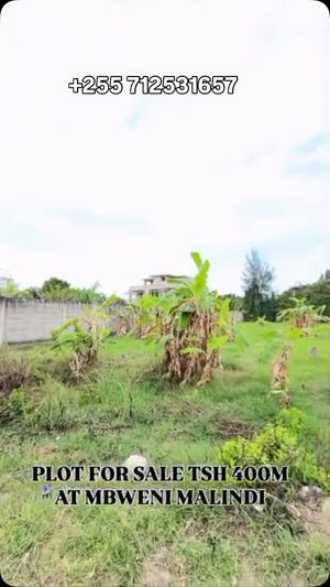 Plot for sale in Mbweni Malindi, Dar Es Salaam sqm 2300