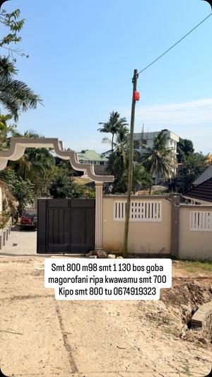 Kiwanja kinauzwa Goba Magorofani, Dar Es Salaam (800 sqm)