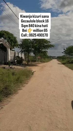 Kiwanja kinauzwa Gezaulole, Dar Es Salaam sqm 840 Kiwanja kinauzwa Gezaulole, Dar Es Salaam sqm 840