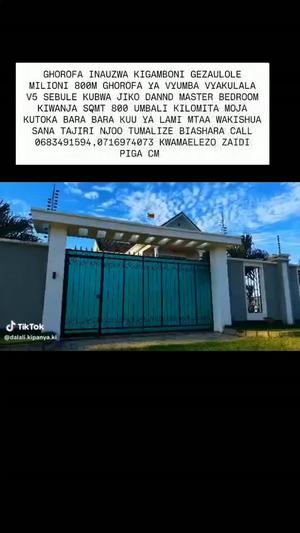 Nyumba ya vyumba vitano inauzwa Gezaulole, Dar Es Salaam (800 sqm)