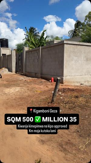 Residential Plot for Sale in Kigamboni, Dar Es Salaam (500 sqm)