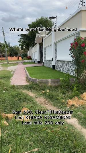 Residential Plot for Sale in Kibada Kigamboni, Dar Es Salaam (630 sqm) Residential Plot for Sale in Kibada Kigamboni, Dar Es Salaam (630 sqm)